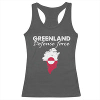 Greenland Defense Force Racerback Tank Top Political Statement Greenland Policy