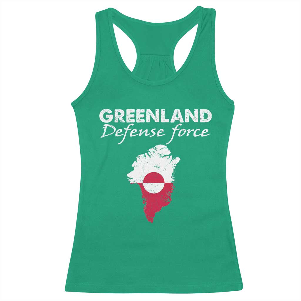 Greenland Defense Force Racerback Tank Top Political Statement Greenland Policy