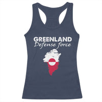 Greenland Defense Force Racerback Tank Top Political Statement Greenland Policy