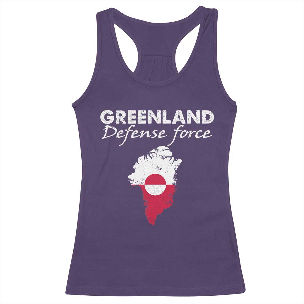 Greenland Defense Force Racerback Tank Top Political Statement Greenland Policy