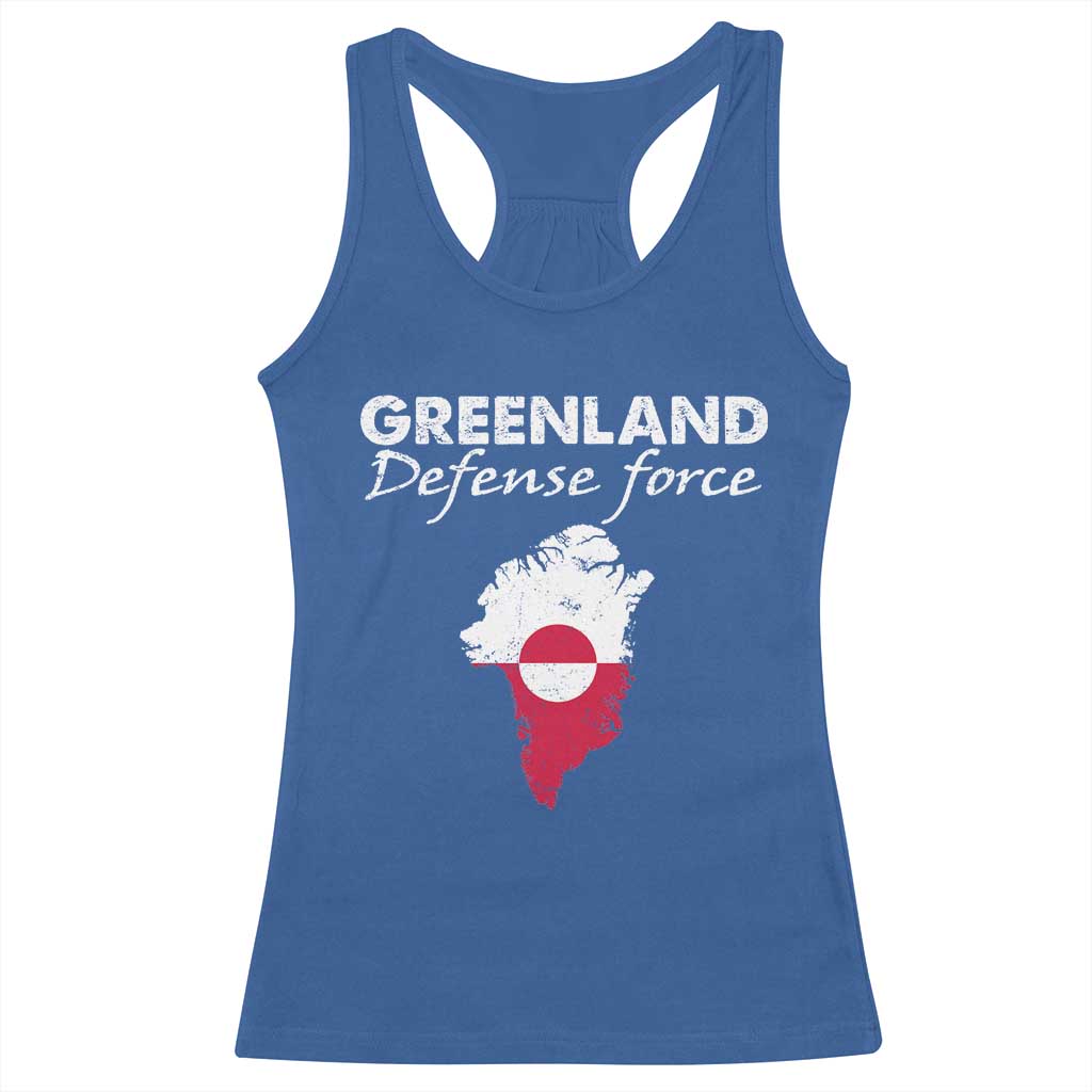 Greenland Defense Force Racerback Tank Top Political Statement Greenland Policy