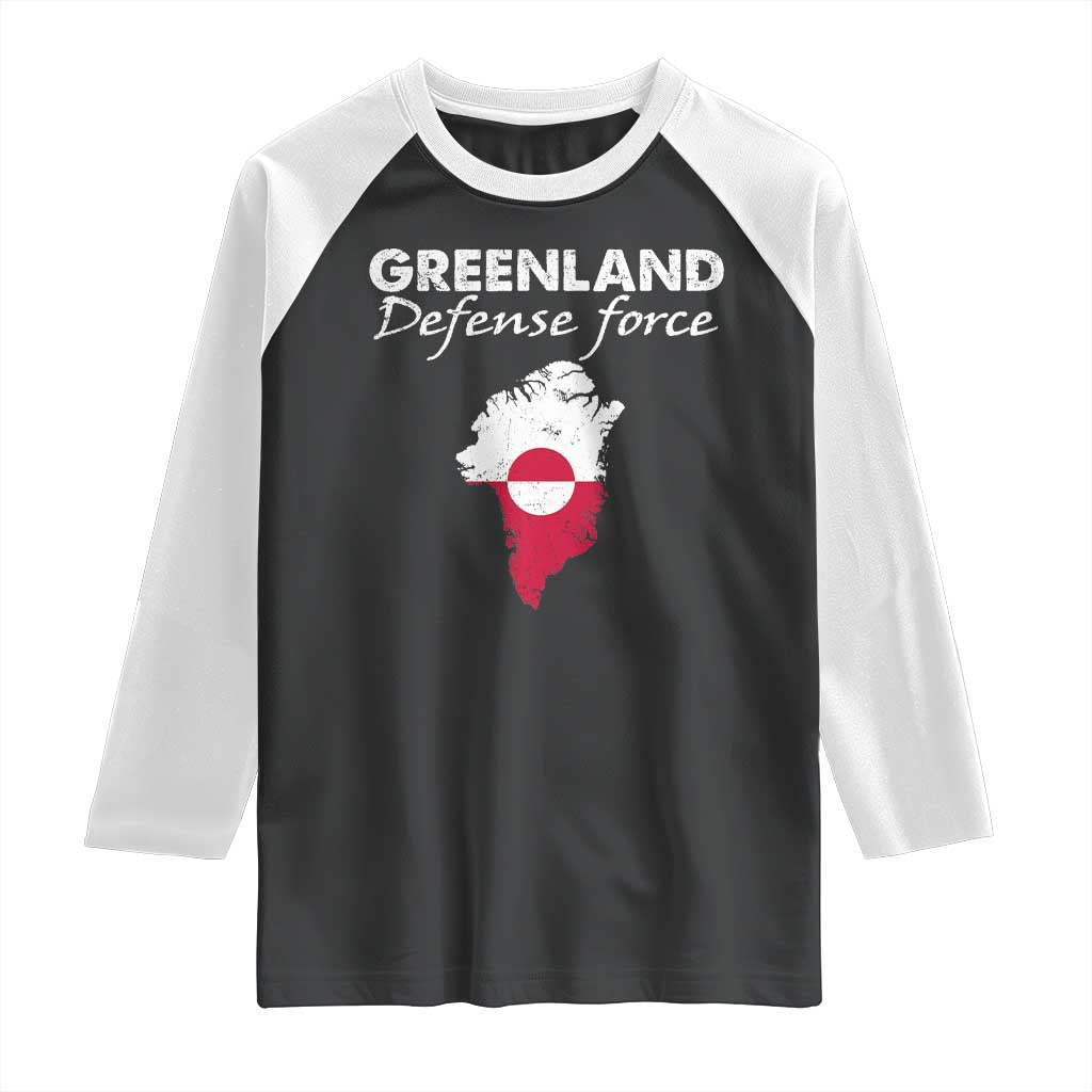 Greenland Defense Force Raglan Shirt Political Statement Greenland Policy