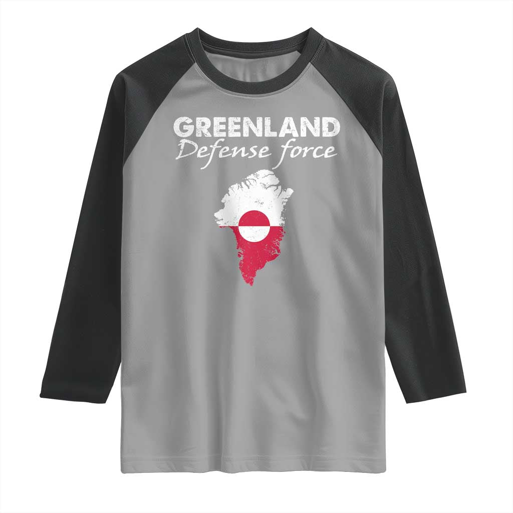 Greenland Defense Force Raglan Shirt Political Statement Greenland Policy