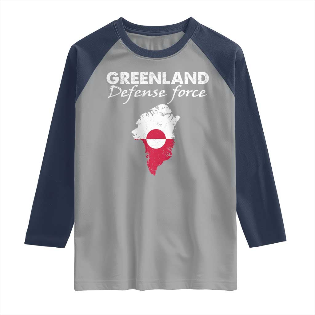Greenland Defense Force Raglan Shirt Political Statement Greenland Policy