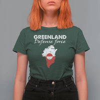 Greenland Defense Force T Shirt For Women Political Statement Greenland Policy