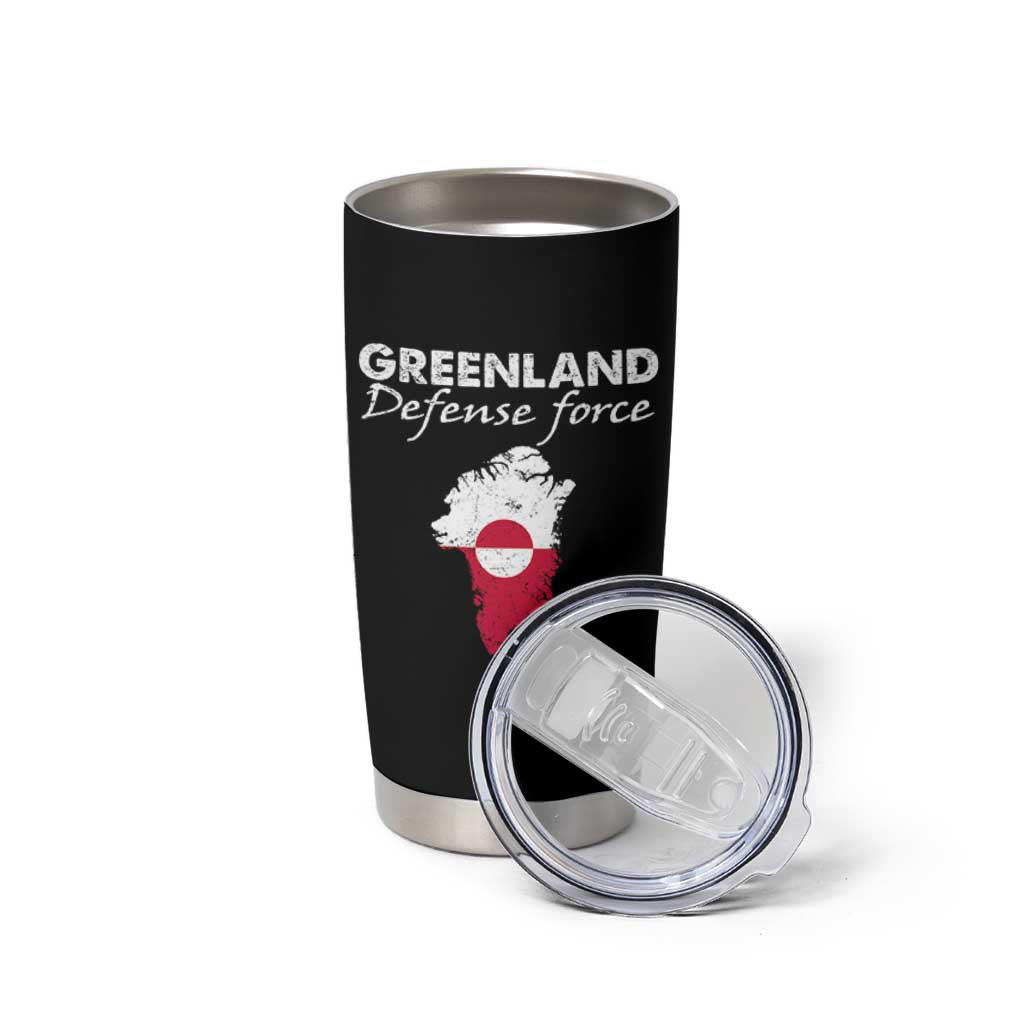 Greenland Defense Force Tumbler Cup Political Statement Greenland Policy