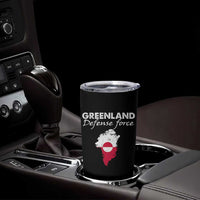 Greenland Defense Force Tumbler Cup Political Statement Greenland Policy