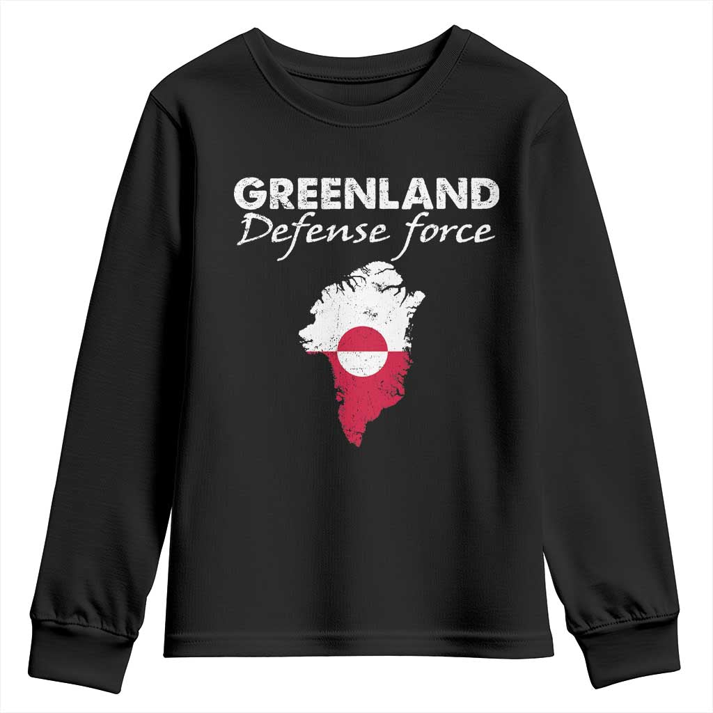 Greenland Defense Force Youth Sweatshirt Political Statement Greenland Policy