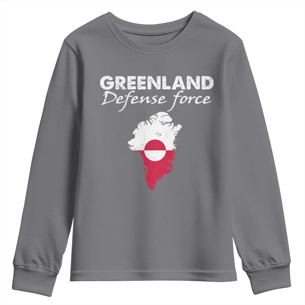 Greenland Defense Force Youth Sweatshirt Political Statement Greenland Policy