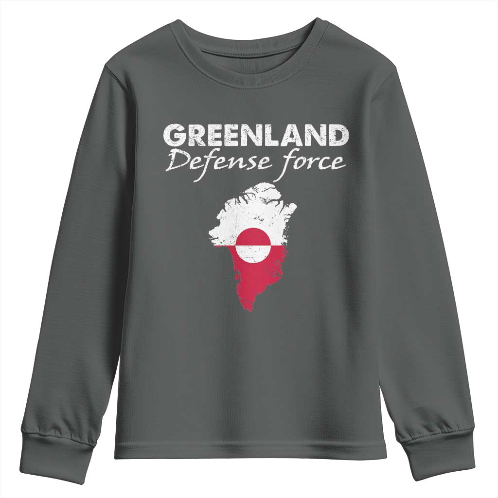 Greenland Defense Force Youth Sweatshirt Political Statement Greenland Policy