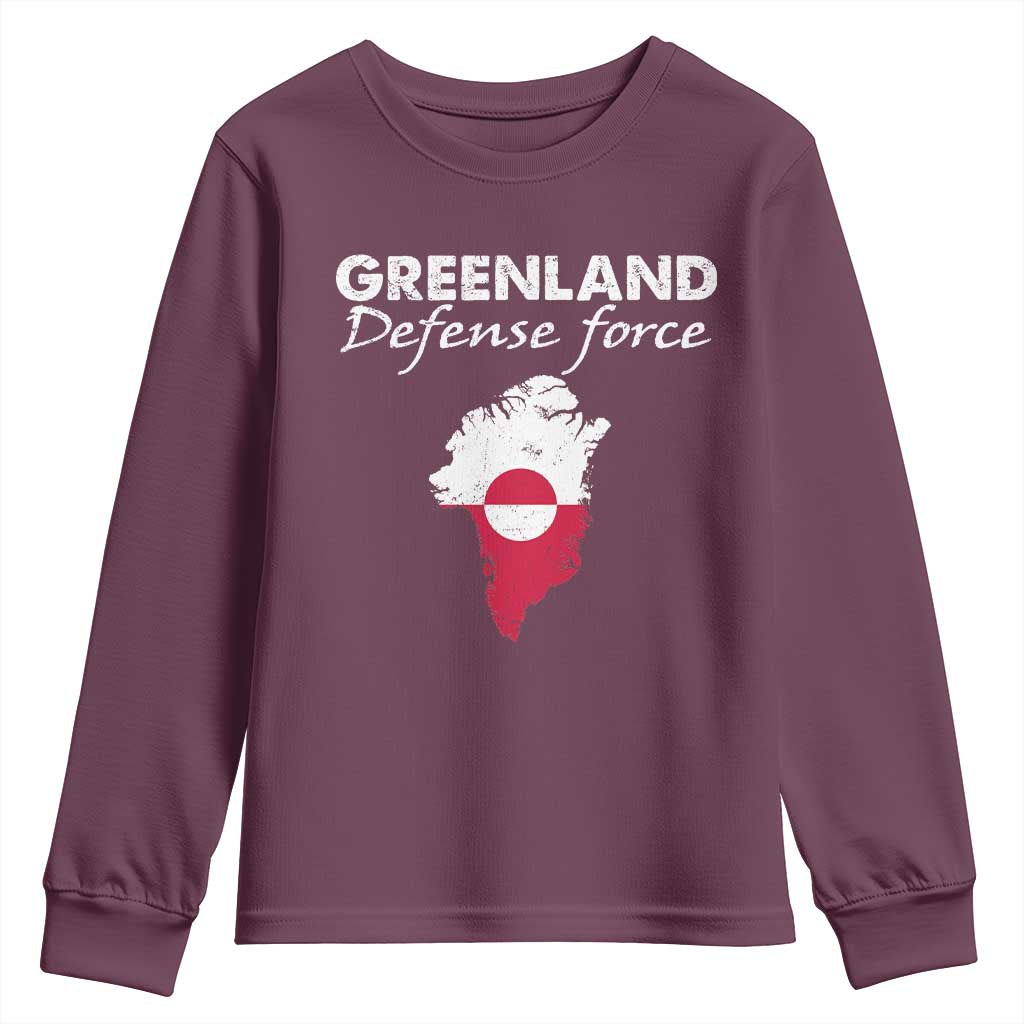 Greenland Defense Force Youth Sweatshirt Political Statement Greenland Policy