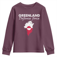 Greenland Defense Force Youth Sweatshirt Political Statement Greenland Policy