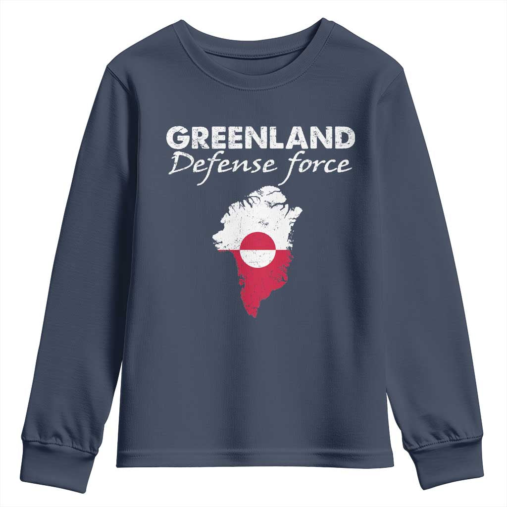 Greenland Defense Force Youth Sweatshirt Political Statement Greenland Policy