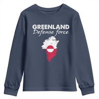 Greenland Defense Force Youth Sweatshirt Political Statement Greenland Policy