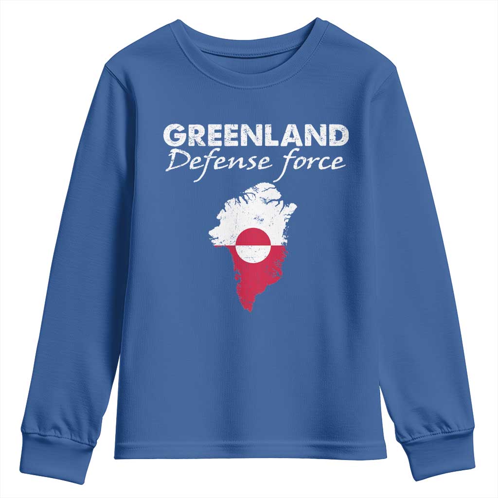 Greenland Defense Force Youth Sweatshirt Political Statement Greenland Policy