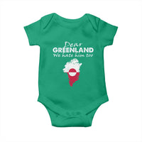 Dear Greenland We Hate Him Too Baby Onesie Greenland Political Protest