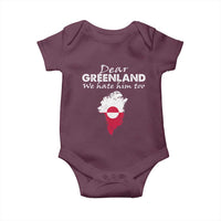 Dear Greenland We Hate Him Too Baby Onesie Greenland Political Protest