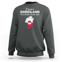 Dear Greenland We Hate Him Too Sweatshirt Greenland Political Protest