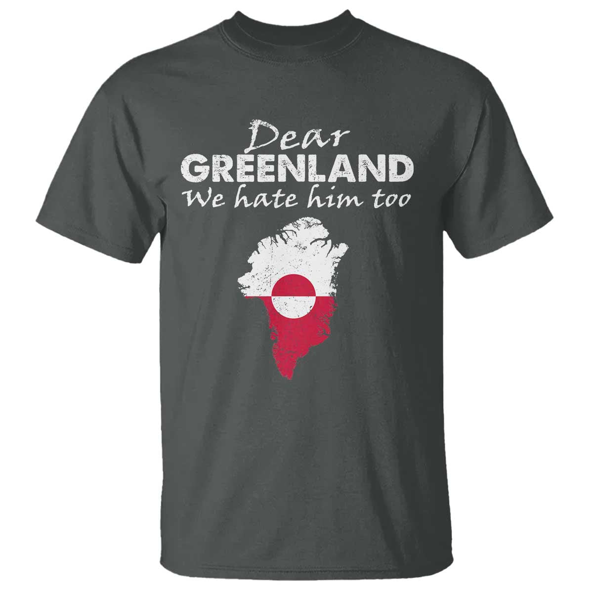 Dear Greenland We Hate Him Too T Shirt Greenland Political Protest
