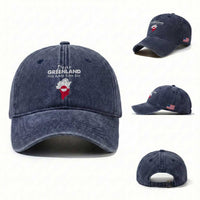 Dear Greenland We Hate Him Too Washed Cotton Baseball Cap Greenland Political Protest