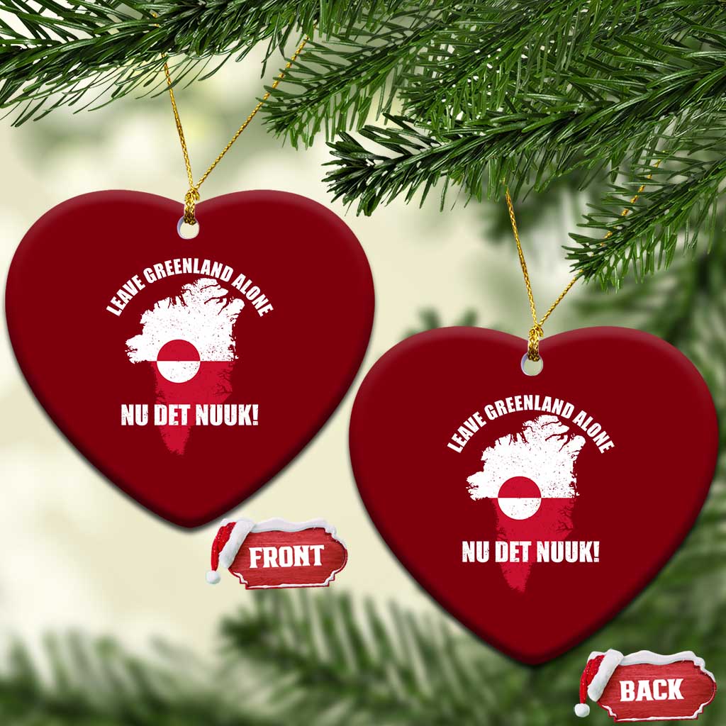 Nu Det Nuuk Leave Greenland Alone Ceramic Ornament Political Statement Greenland Policy