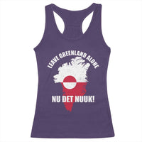 Nu Det Nuuk Leave Greenland Alone Racerback Tank Top Political Statement Greenland Policy