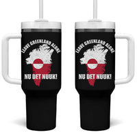 Nu Det Nuuk Leave Greenland Alone Tumbler With Handle Political Statement Greenland Policy
