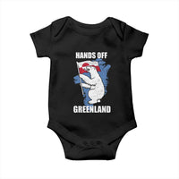 Hands Off Greenland Protest Baby Onesie Support Greenland Bear Holding Flag