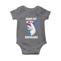 Hands Off Greenland Protest Baby Onesie Support Greenland Bear Holding Flag