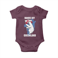 Hands Off Greenland Protest Baby Onesie Support Greenland Bear Holding Flag