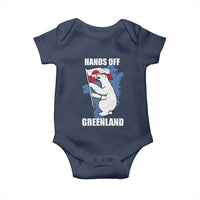 Hands Off Greenland Protest Baby Onesie Support Greenland Bear Holding Flag