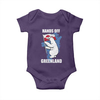 Hands Off Greenland Protest Baby Onesie Support Greenland Bear Holding Flag