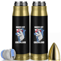 Hands Off Greenland Protest Bullet Tumbler Support Greenland Bear Holding Flag