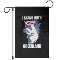 I Stand With Greenland Garden Flag Polar Bear Greenland Protest