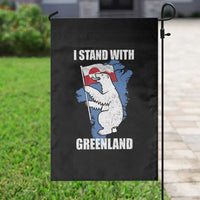 I Stand With Greenland Garden Flag Polar Bear Greenland Protest