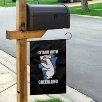 I Stand With Greenland Garden Flag Polar Bear Greenland Protest