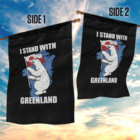 I Stand With Greenland Garden Flag Polar Bear Greenland Protest