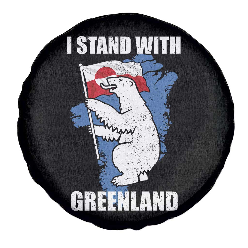 I Stand With Greenland Spare Tire Cover Polar Bear Greenland Protest