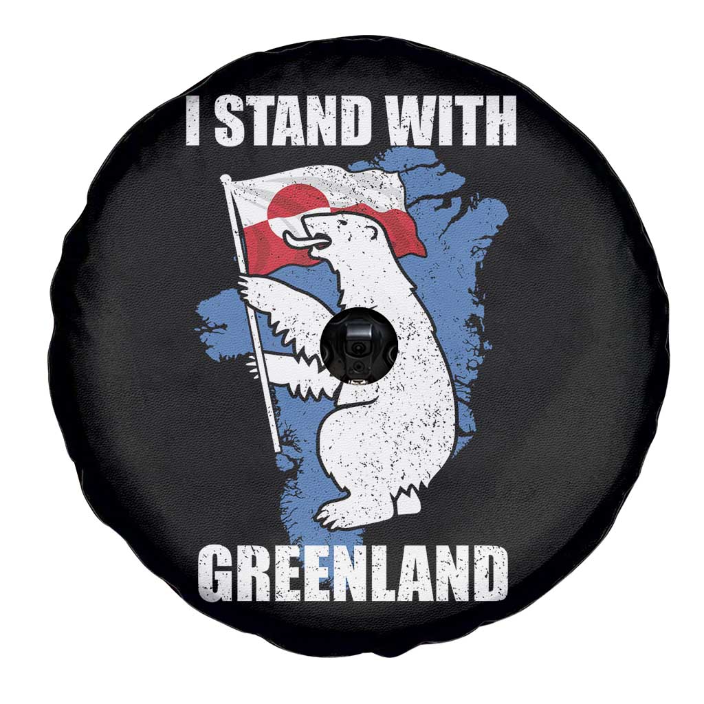 I Stand With Greenland Spare Tire Cover Polar Bear Greenland Protest