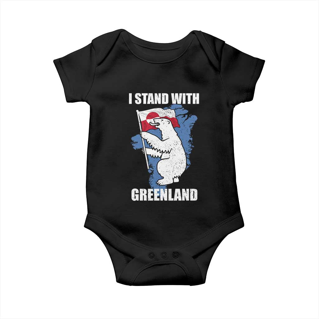 I Stand With Greenland Baby Onesie Polar Bear Greenland Protest