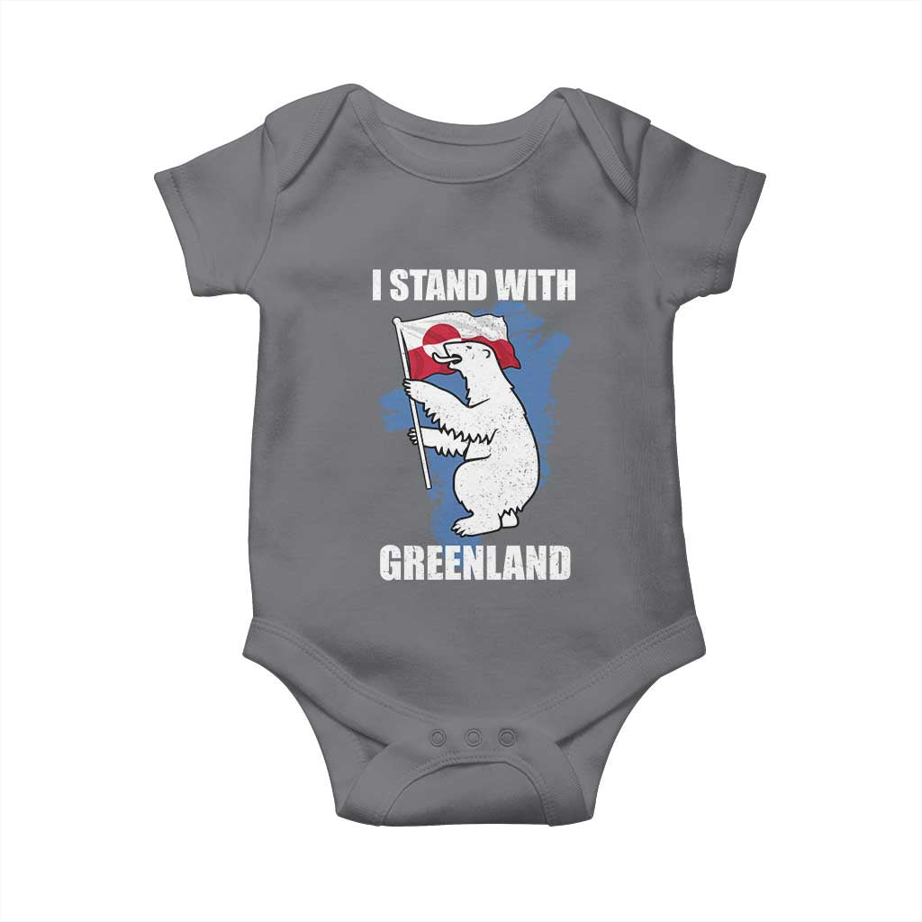 I Stand With Greenland Baby Onesie Polar Bear Greenland Protest