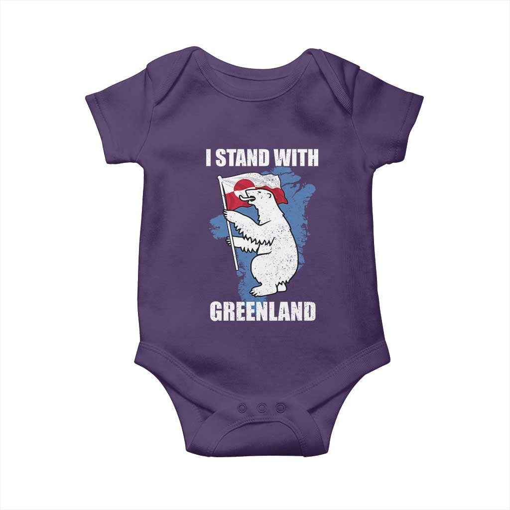 I Stand With Greenland Baby Onesie Polar Bear Greenland Protest