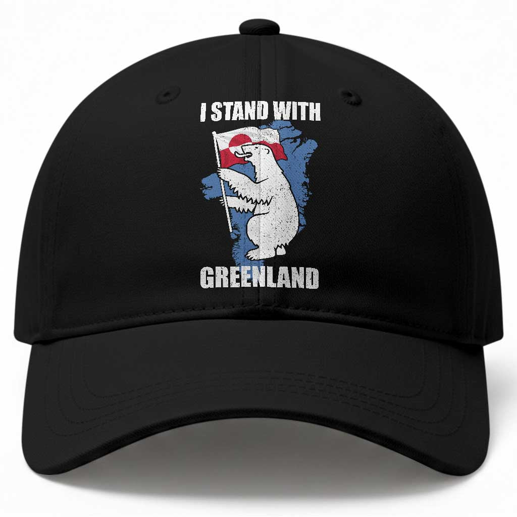 I Stand With Greenland Baseball Cap Polar Bear Greenland Protest