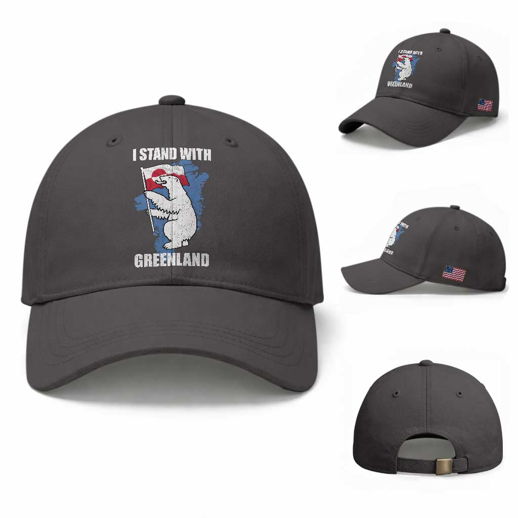 I Stand With Greenland Baseball Cap Polar Bear Greenland Protest