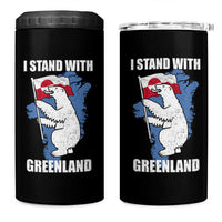 I Stand With Greenland 4 in 1 Can Cooler Tumbler Polar Bear Greenland Protest