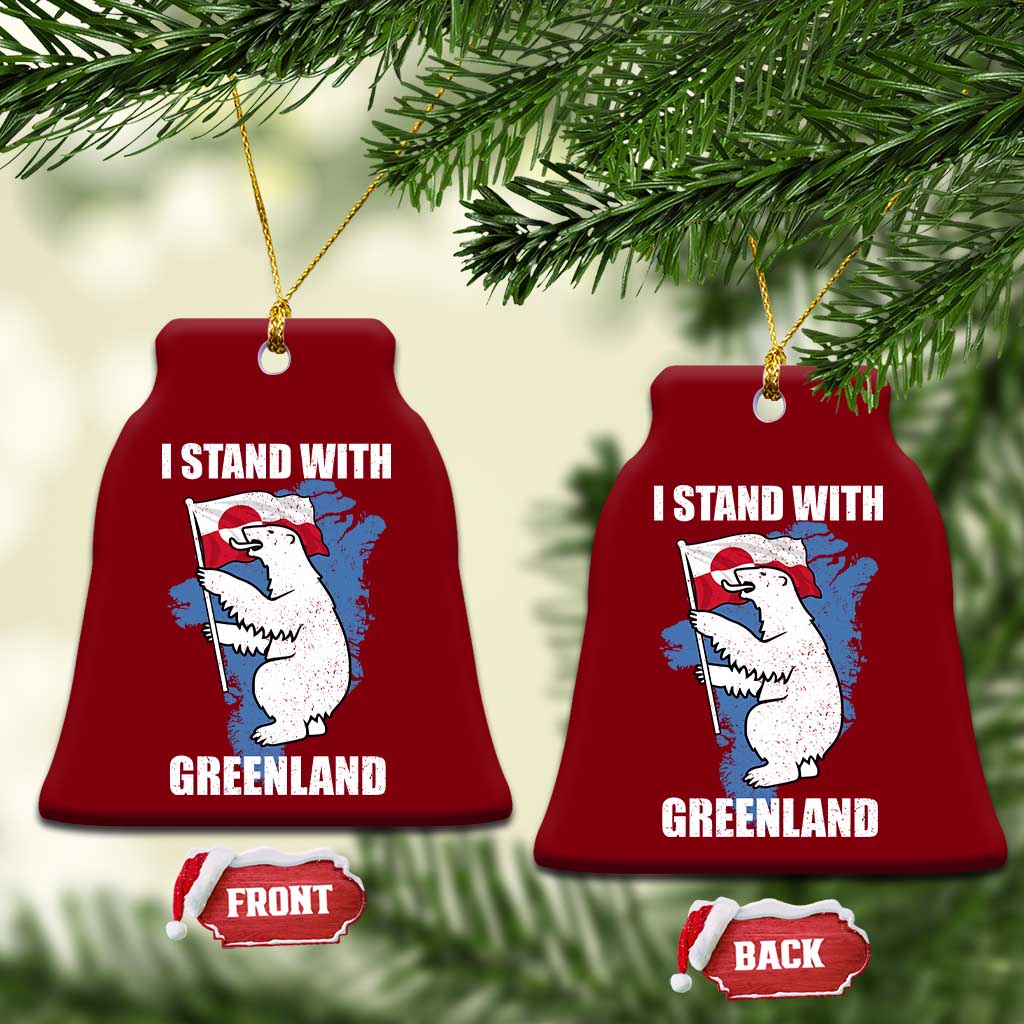I Stand With Greenland Ceramic Ornament Polar Bear Greenland Protest