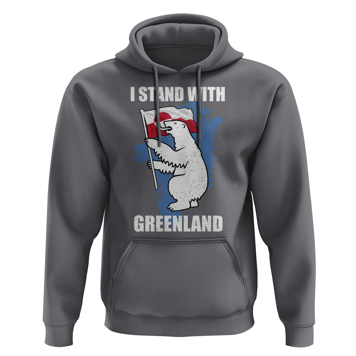 I Stand With Greenland Hoodie Polar Bear Greenland Protest