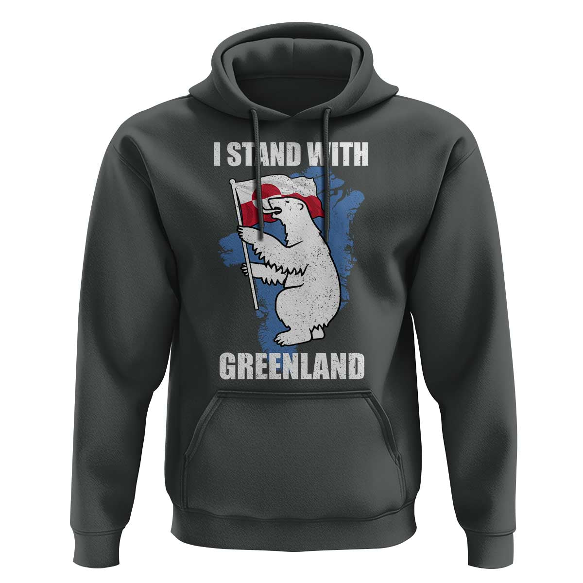 I Stand With Greenland Hoodie Polar Bear Greenland Protest