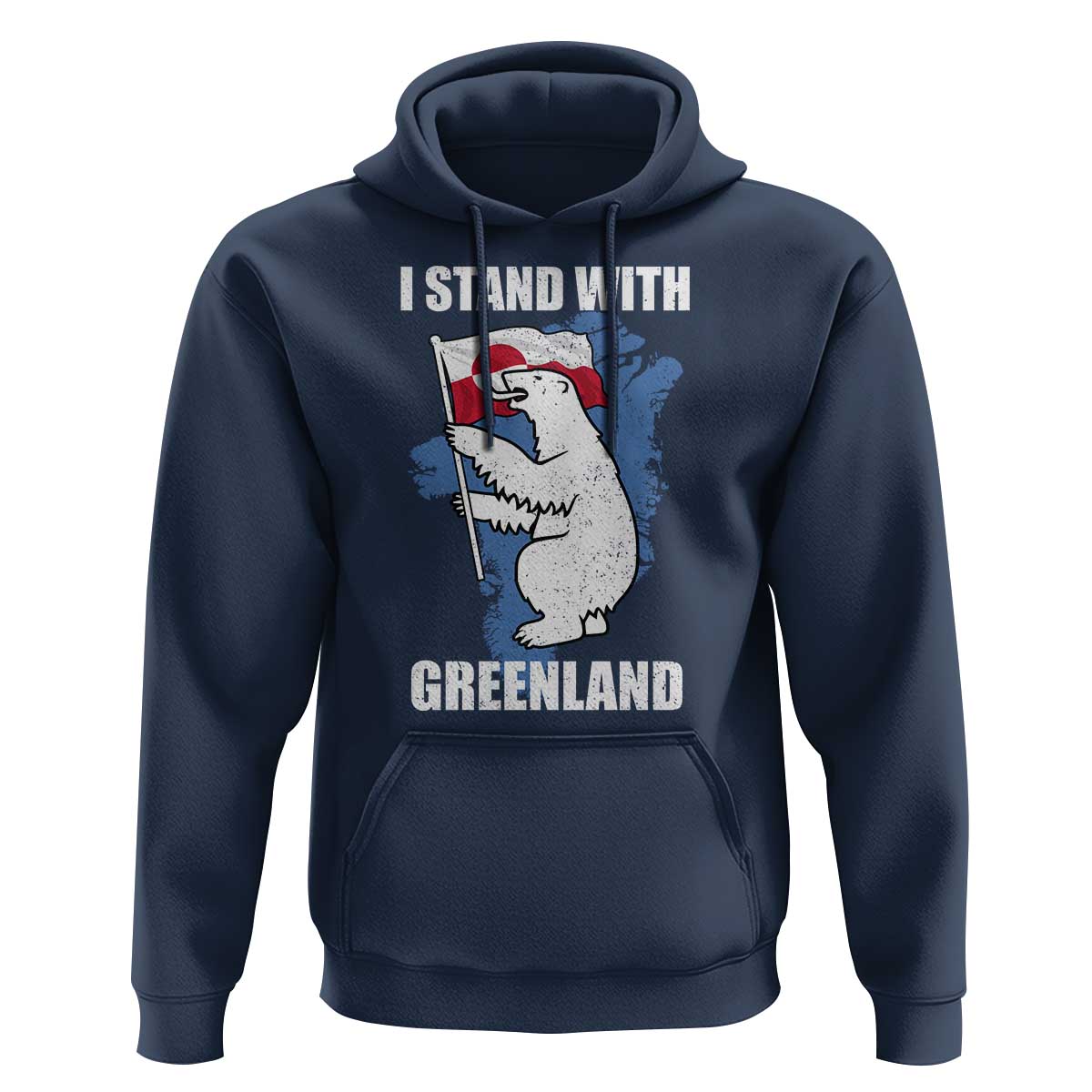 I Stand With Greenland Hoodie Polar Bear Greenland Protest