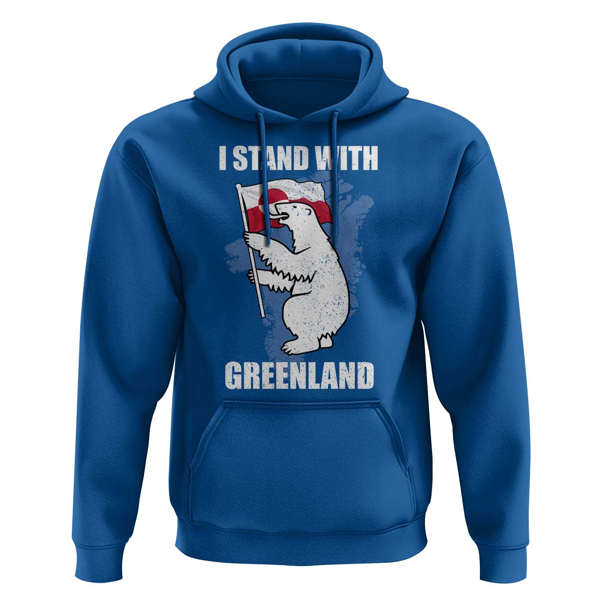 I Stand With Greenland Hoodie Polar Bear Greenland Protest